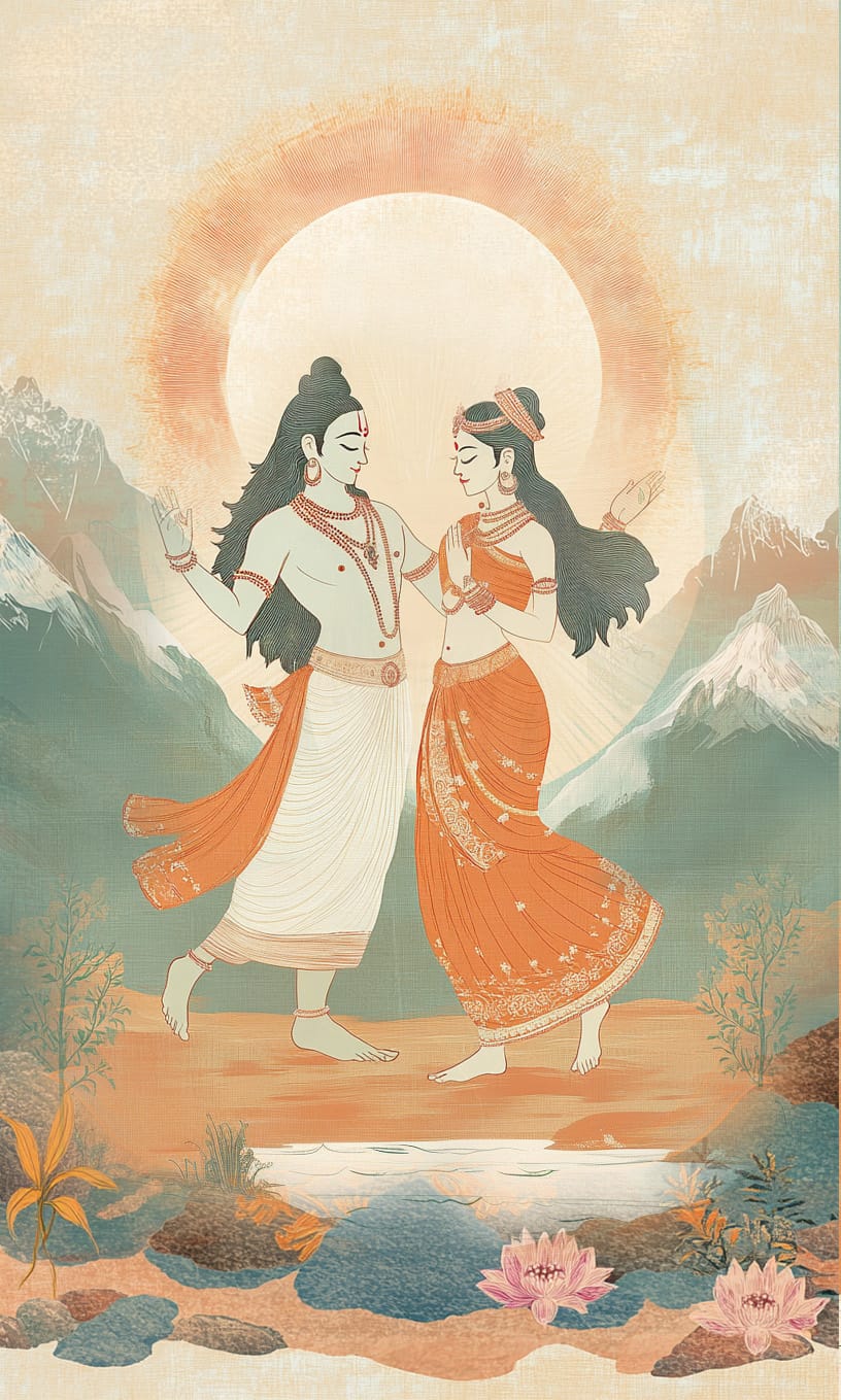 Shiva and Parvati dances